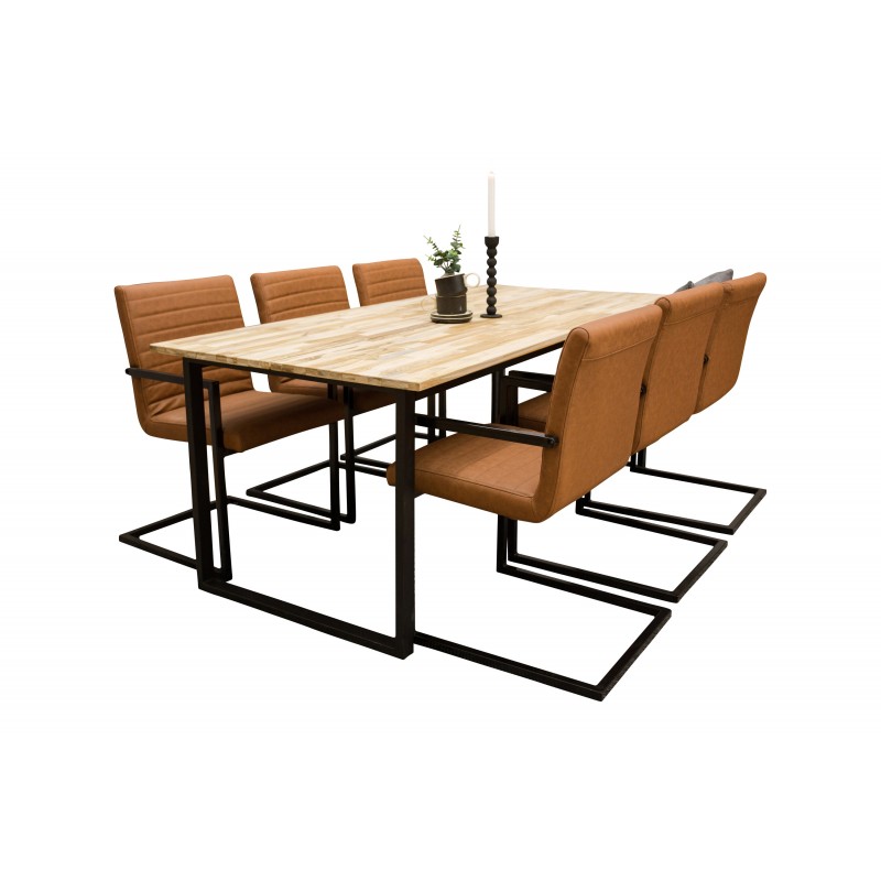 Cirebon t Spisebordssæt  - Sort og Brun