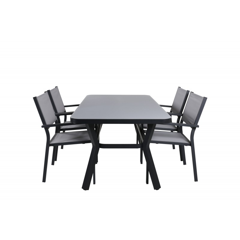 Virya Loungesæt - Havemøbelsæt - Sort,Grå