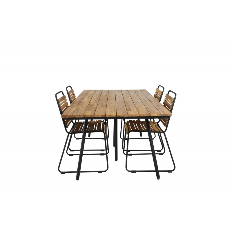 Chan t Loungesæt - Havemøbelsæt - Sort,Natur