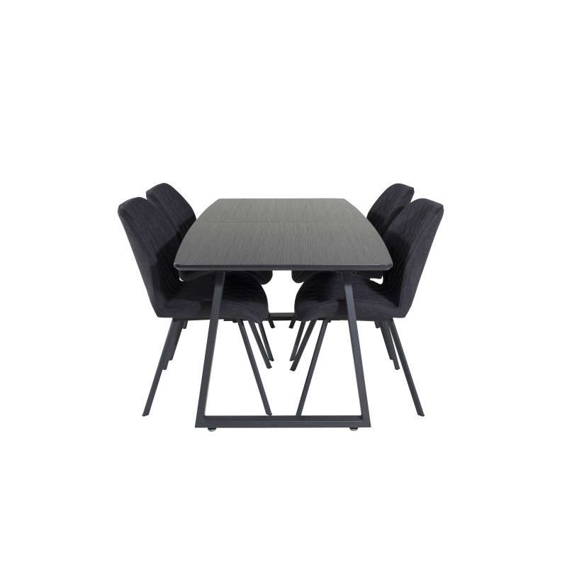 Inca t Spisebordssæt  - Sort