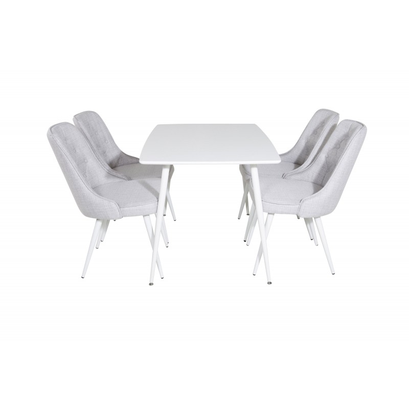 Polar  Spisebordssæt  - Grå og Hvid