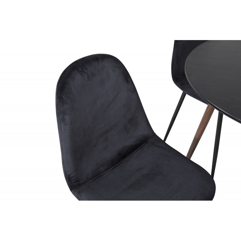 Plaza Rundt Spisebordssæt  - Sort