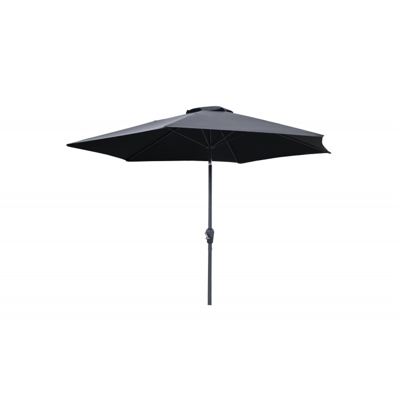 VENTURE DESIGN Leeds parasol 3m - grå aluminium og sort stof