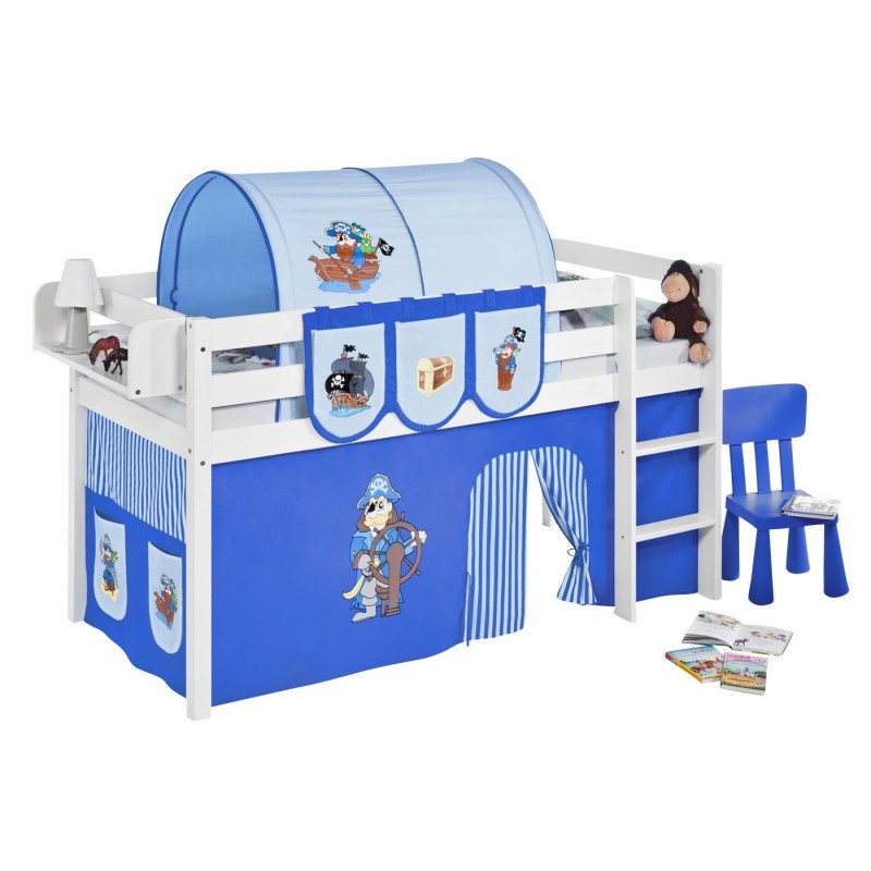 Bumle Halvhøj seng - Pirat Blå