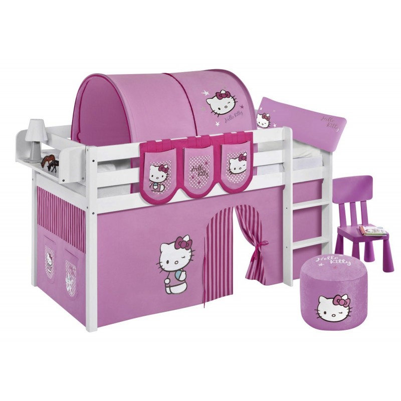 Bumle halvhøj seng - Hello Kitty