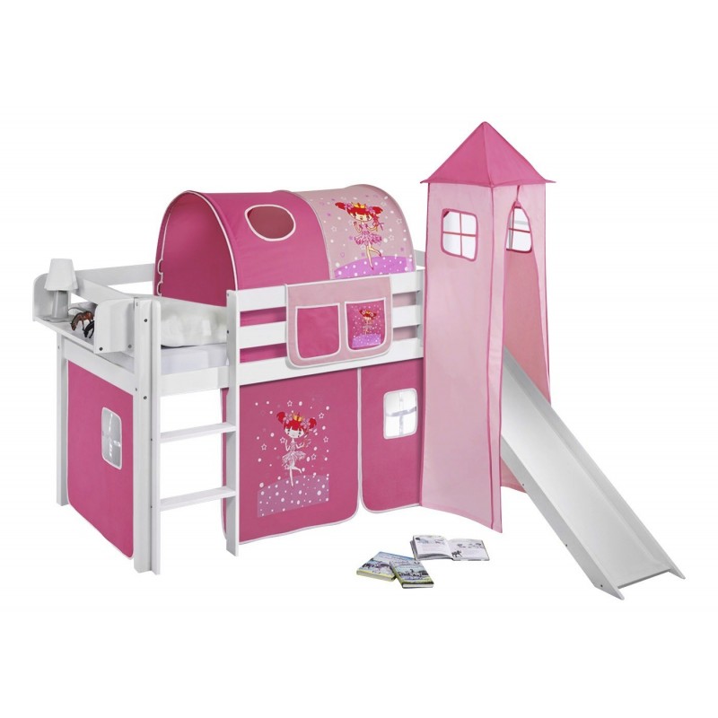 Bumle halvhøj seng m. Rutsch - Drømmefe