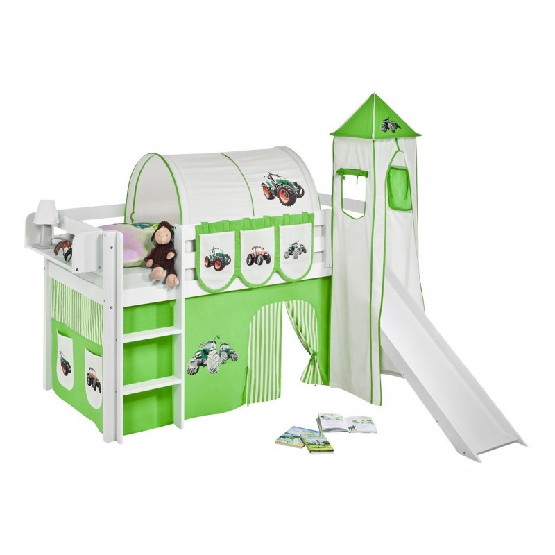 Sætpris Bumle halvhøj seng m. rutsch - Gravko