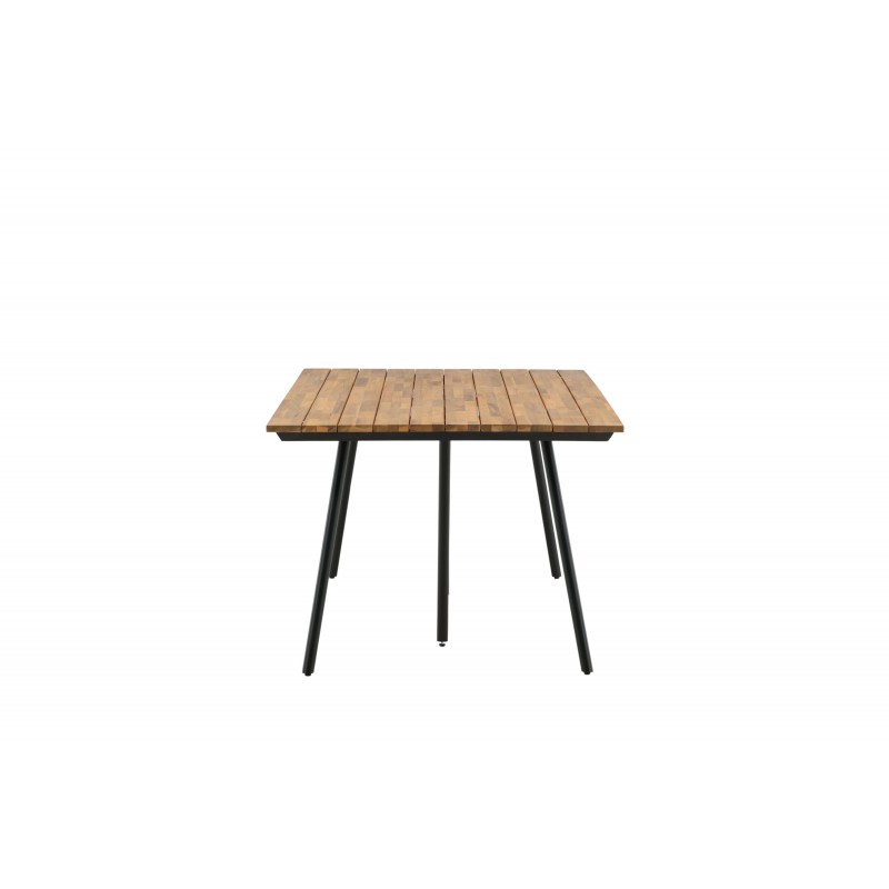 Chan havebord i akacietræ/sort stål 200x100 cm