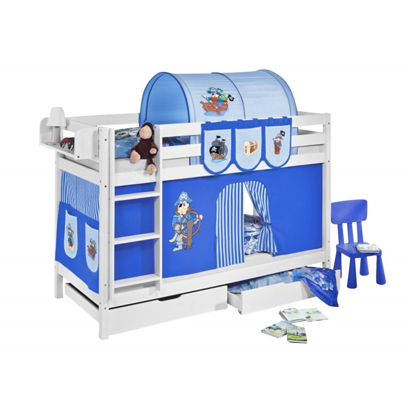 Sætpris bumle køjeseng - Blå pirat