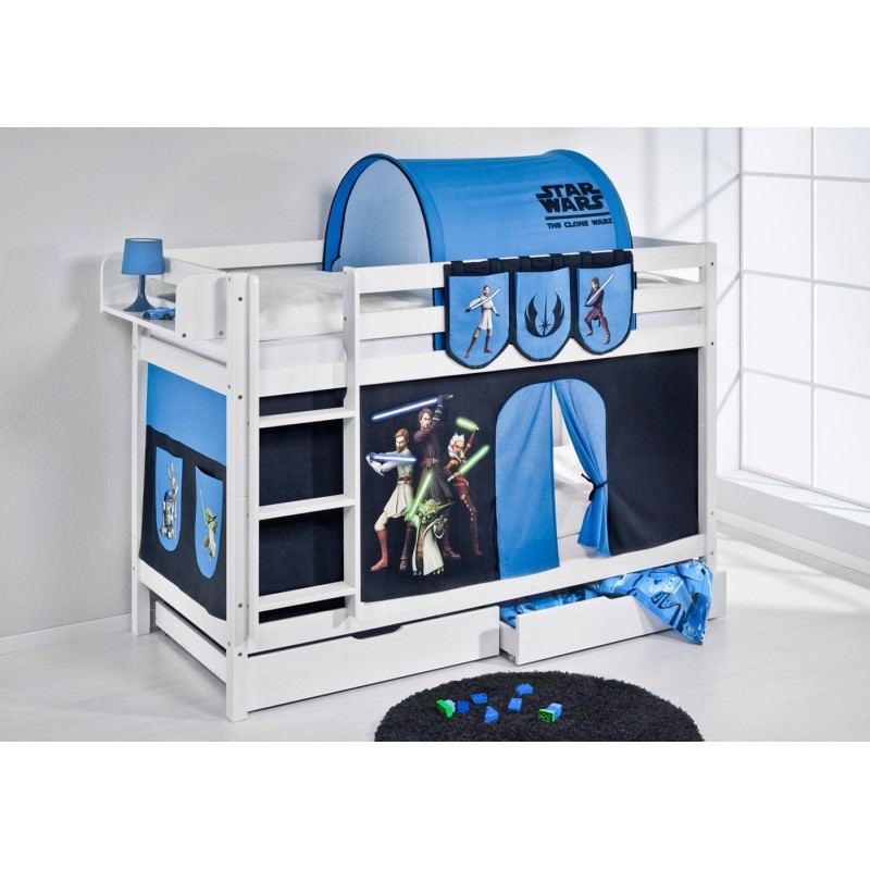 Køjeseng m. Star Wars forhæng