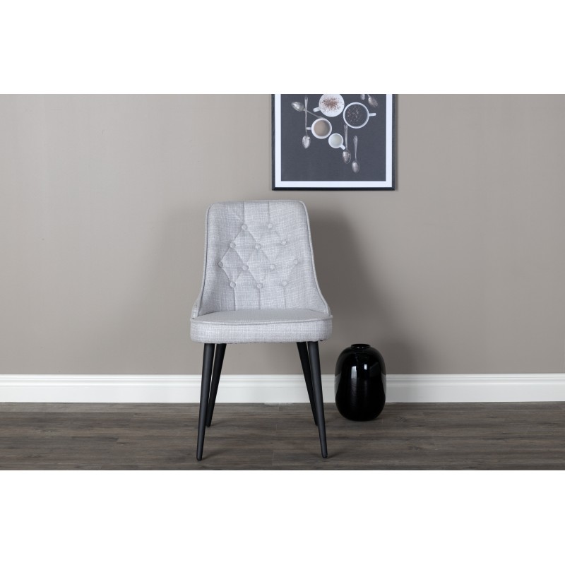 Velvet Deluxe Spisebordsstol - Sort billede