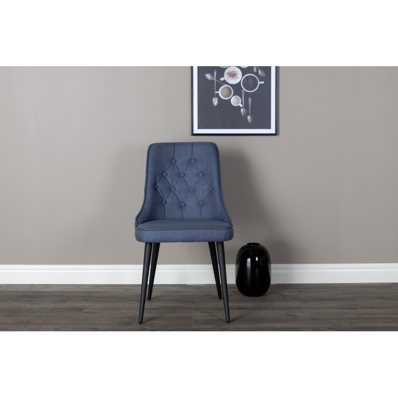 Velvet Deluxe Spisebordsstol  -  Blå billede