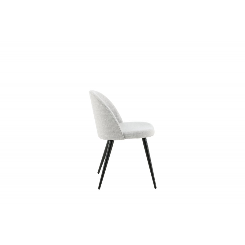 Fløjl Spisestol - Sort billede