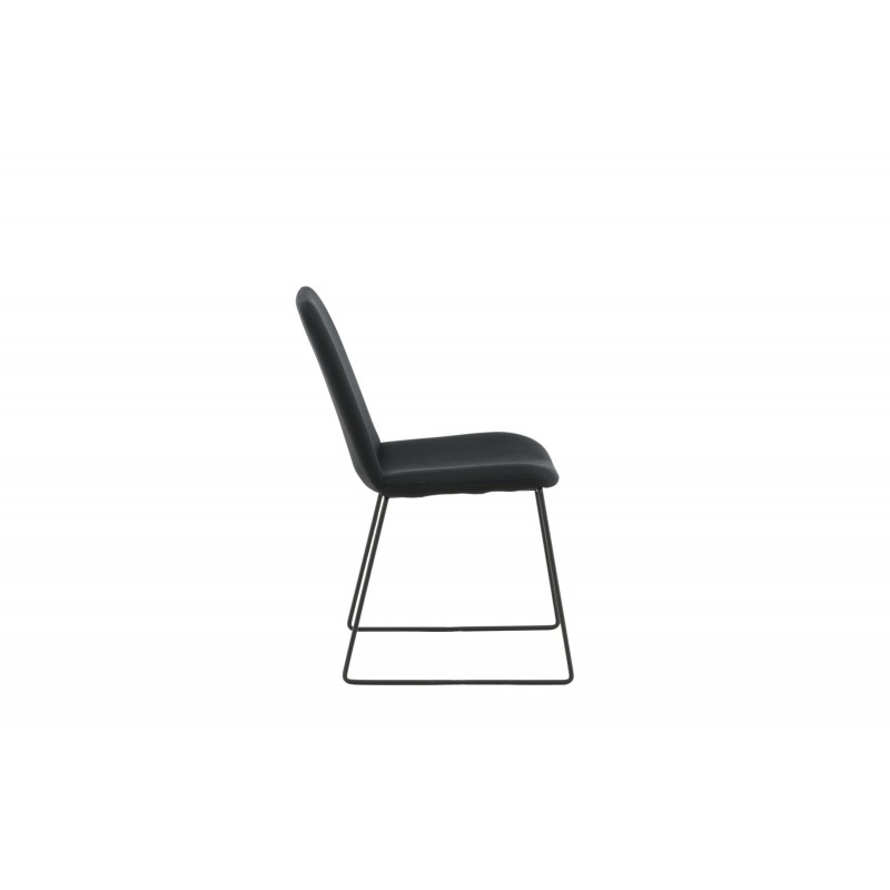 VENTURE DESIGN Muce spisebordsstol - sort polyester og sort metal