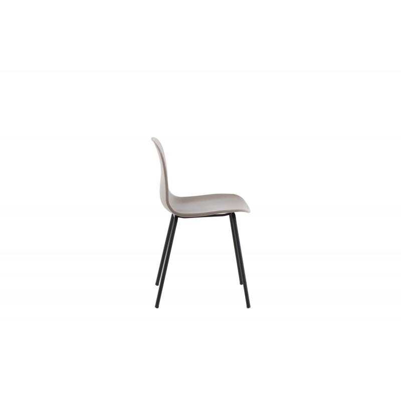 VENTURE DESIGN Arctic spisebordsstol - khaki plastik og sort metal