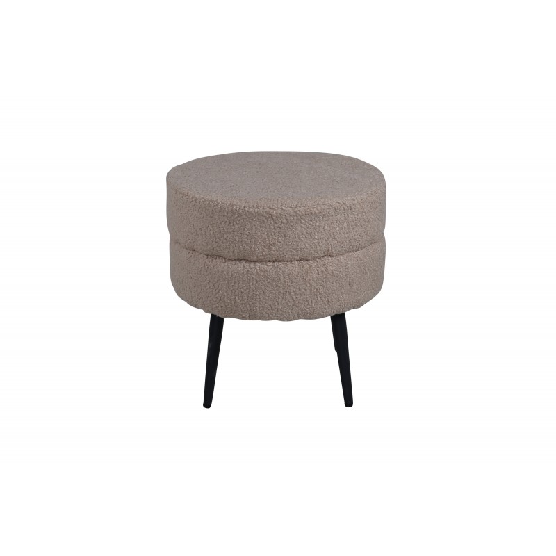 Pot Pouf - Beige og Sort billede