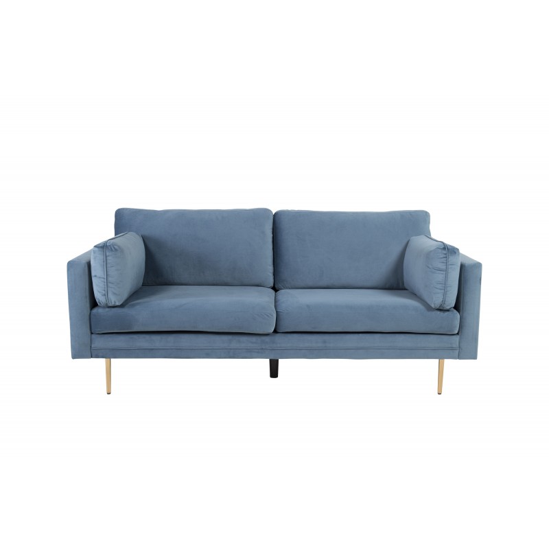 Boom 3 personers Sofa - Blå og Messing billede