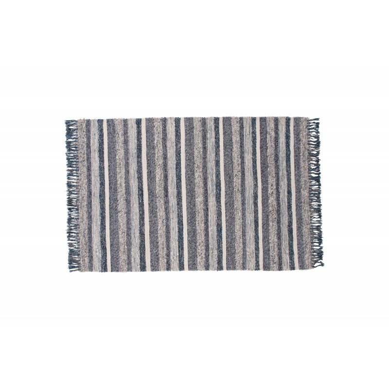 Agra Tæppe - Blå og Grå