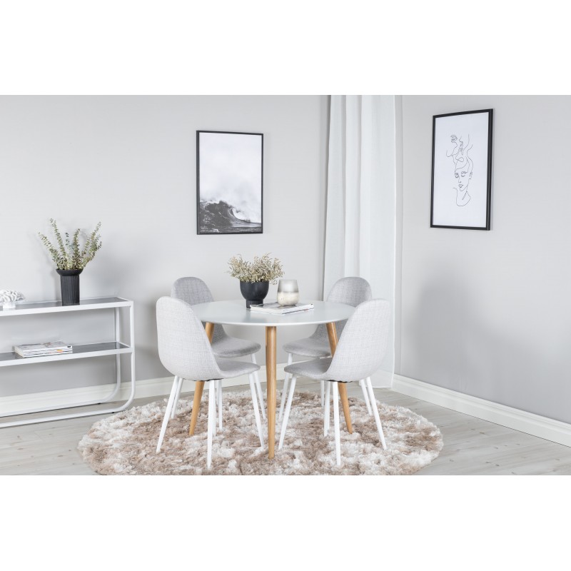 Rundt Spisebordssæt Plaza med stole Polar