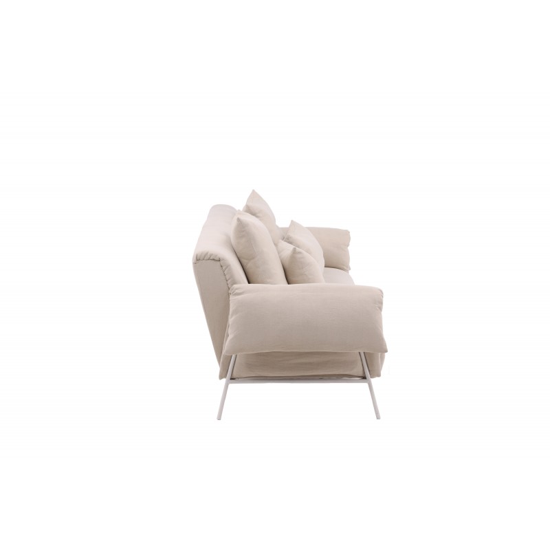 ockero 3 personers Sofa  - Beige og Hvid billede