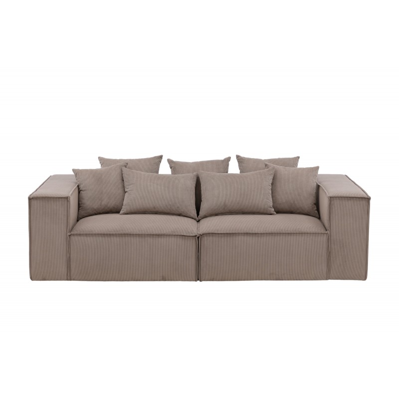 Gillholmen 3 personers Sofa - Brun Fløjl