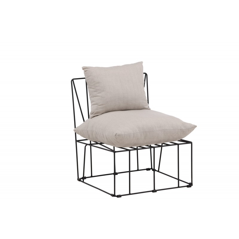 Livonia Loungestol  - Beige og Sort