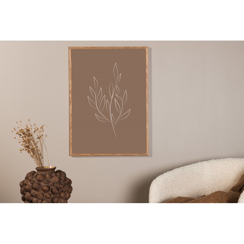 Tegnet Blad Plakat  - Brun