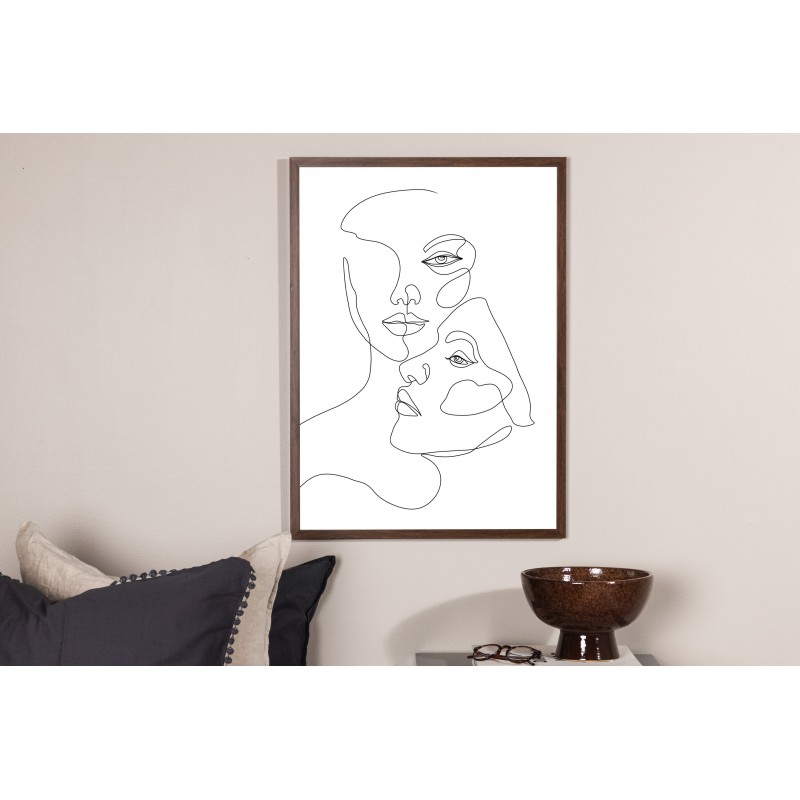 Faces Plakat  - Sort og Hvid