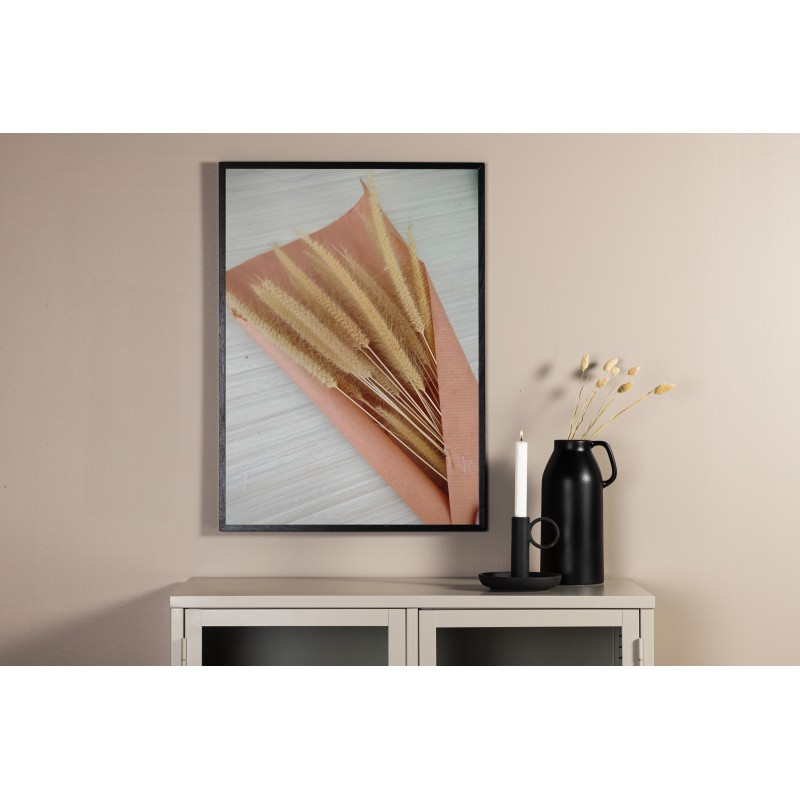 Tørrede Blomster Plakat - Beige og Pink