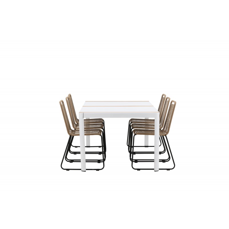 Togo  Loungesæt - Havemøbelsæt - Beige,Sort,Natur