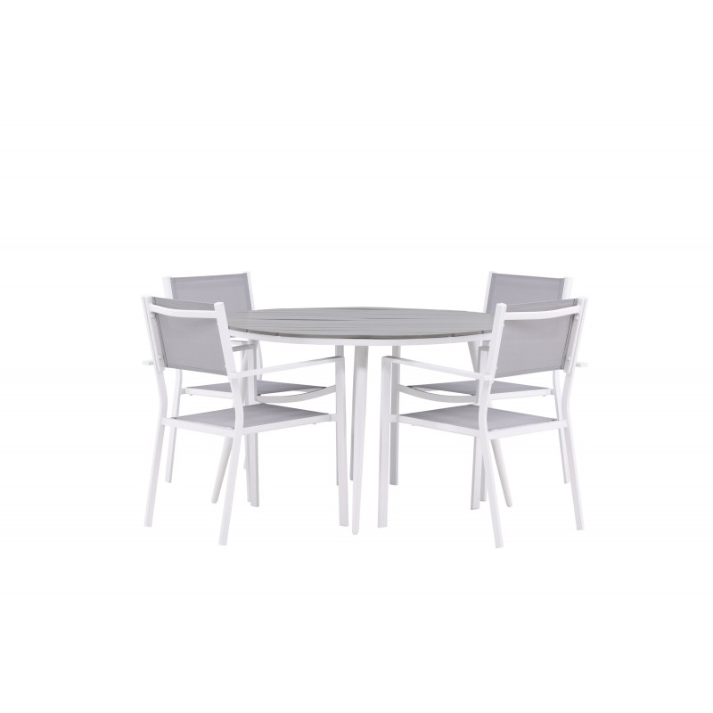 Break Rundt Loungesæt - Havemøbelsæt - Grå,Hvid