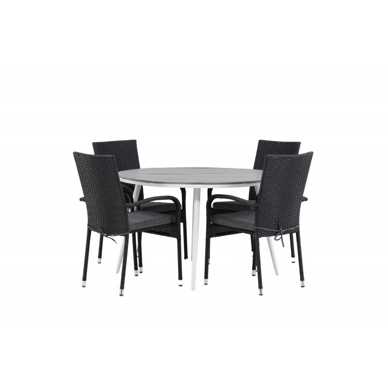 Break Rundt Loungesæt - Havemøbelsæt - Grå,Hvid