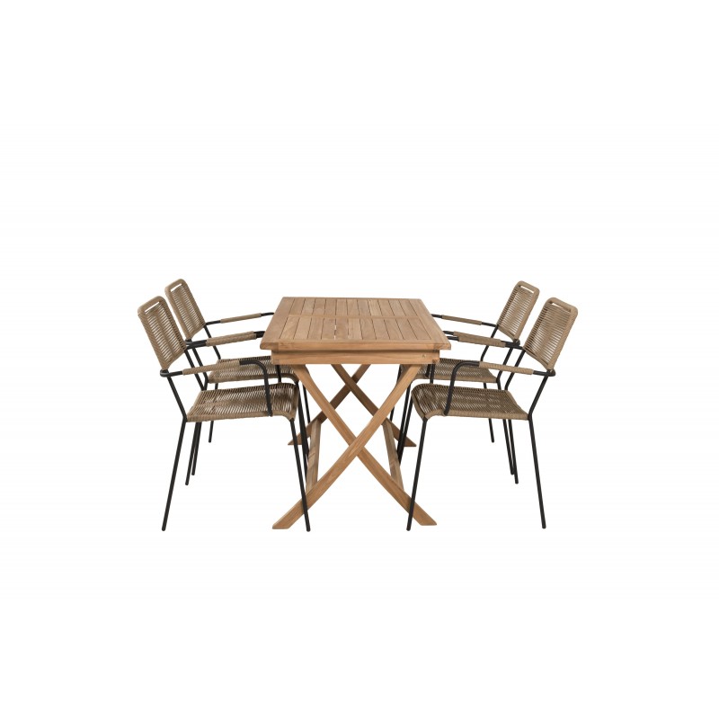 Kenya t Loungesæt - Havemøbelsæt - Beige,Sort,Natur