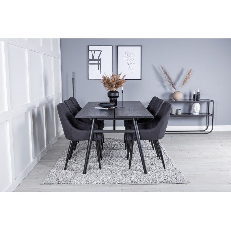 Elegant t Spisebordssæt - Sort