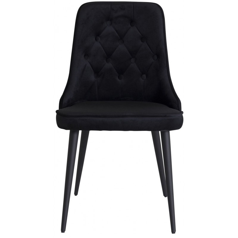 Velvet Deluxe Spisestuestol - Sort billede
