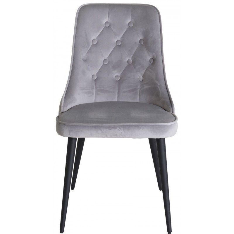 Velvet Deluxe Spisebordsstol - Sort billede