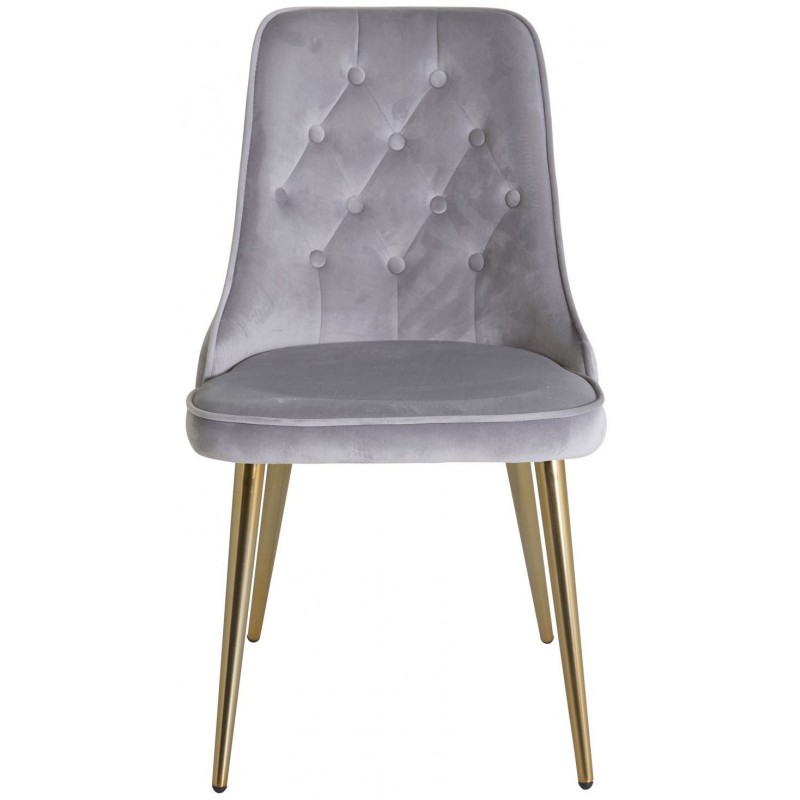 Velvet Deluxe Spisebordsstol - Messing billede