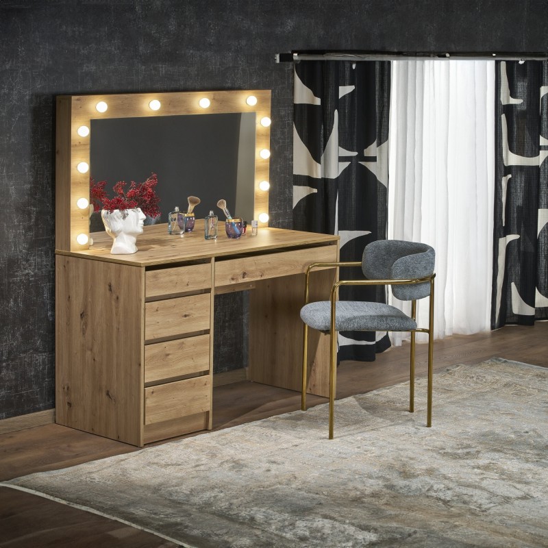 Hollywood XL Sminkebord med spejl - EG med LED-lys