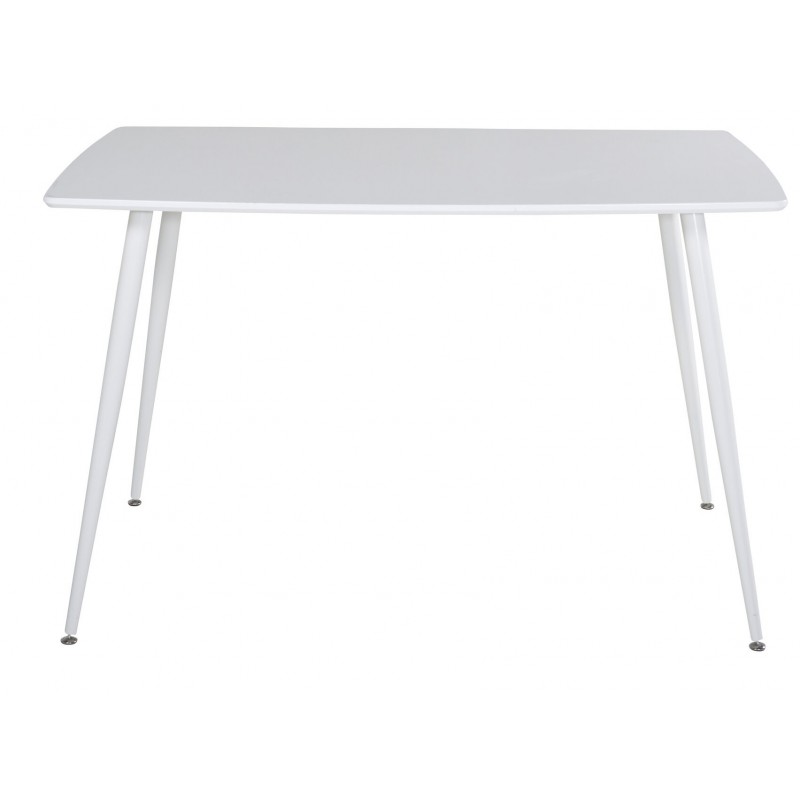 VENTURE DESIGN Polar spisebord - hvid MDF og hvid metal (120x80)