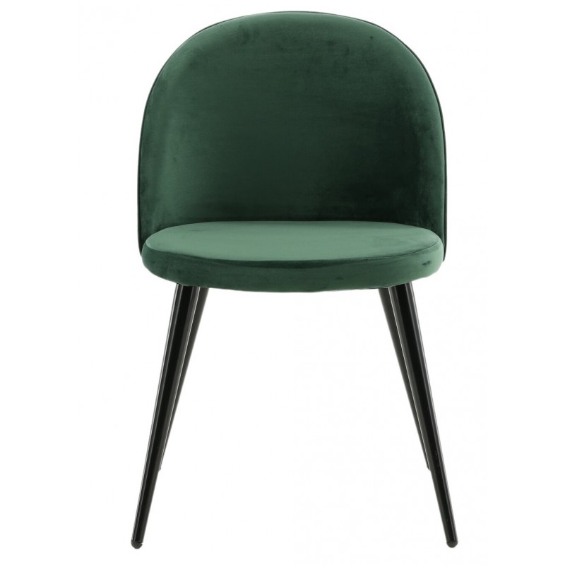 Velvet Spisebordsstol - Grøn Velour billede