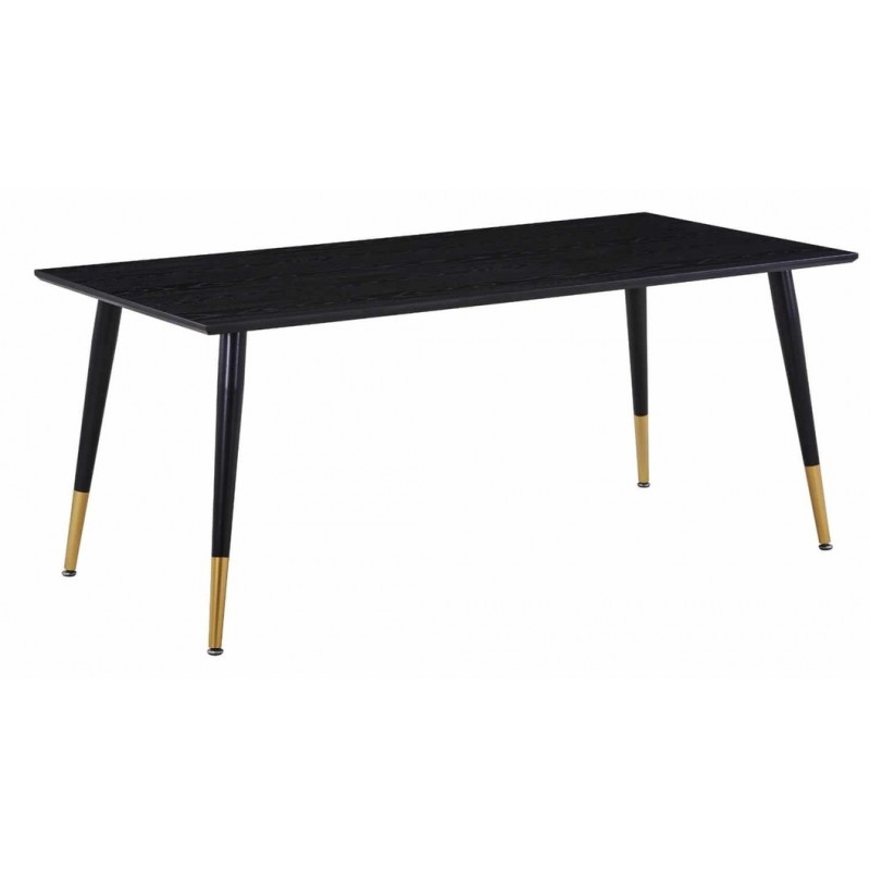 Dipp Spisebord 180cm - Sort og Messing billede