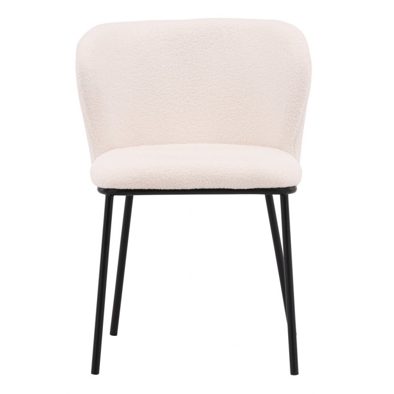 Edina Spisestol - Hvid Boucle