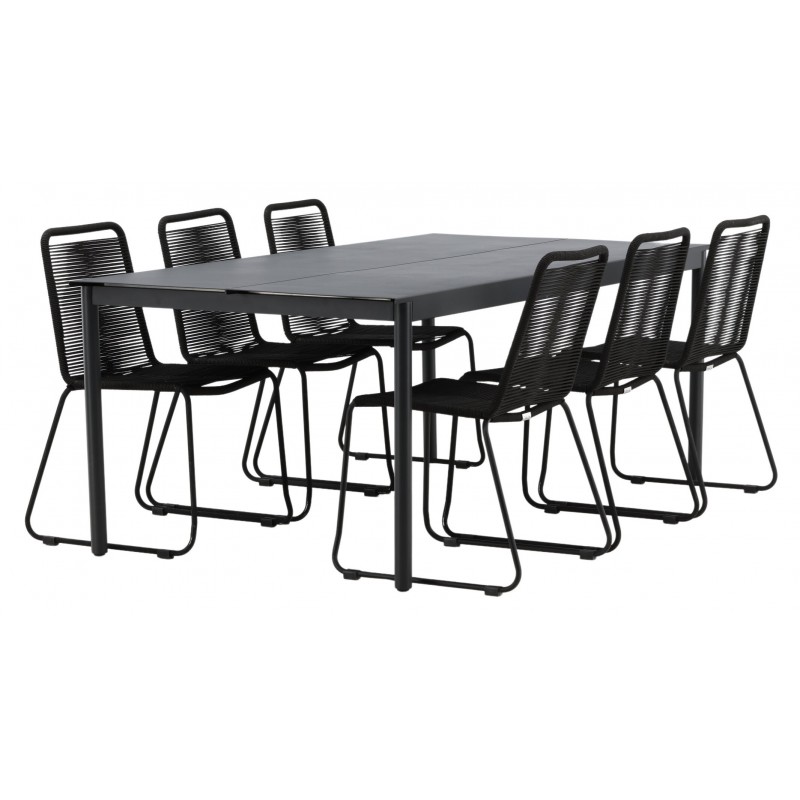 Modena Lindos  Loungesæt - Havemøbelsæt - Sort