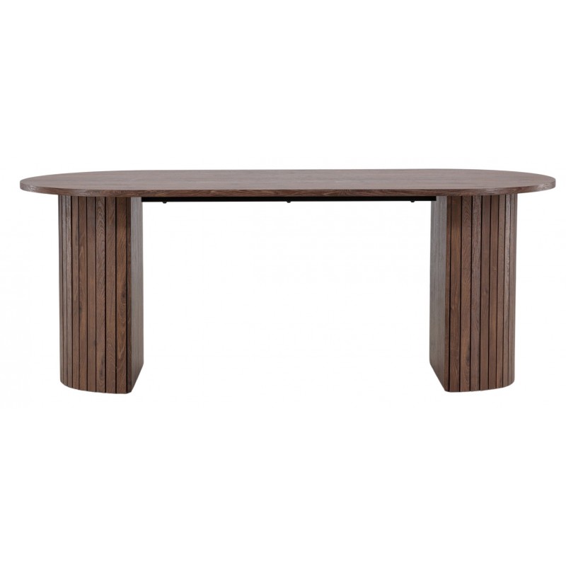 Haron Ovalt spisebord  200 x 90cm - Mocca billede