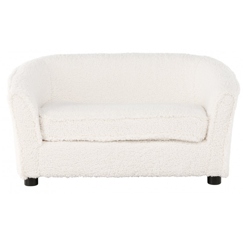 Måna Børnesofa - Hvid Teddystof