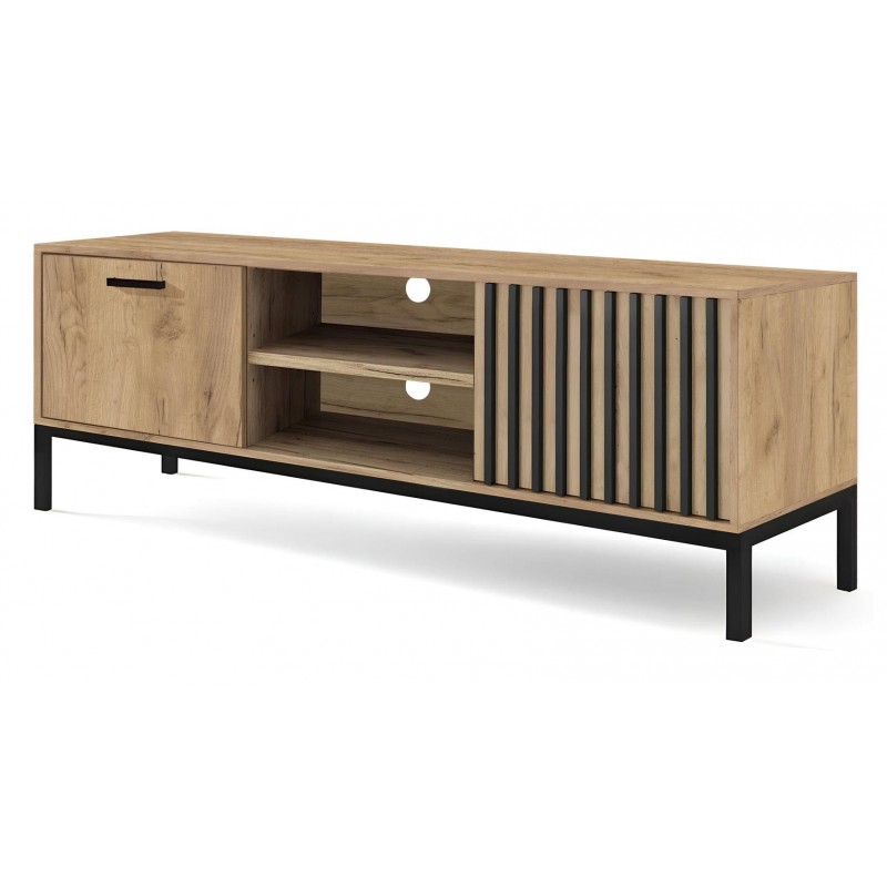 LAMINO TV bord 180cm - craft eg og Sort