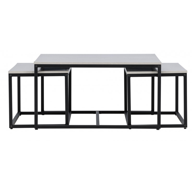 Solna Sofabordsæt - Sort og Grå