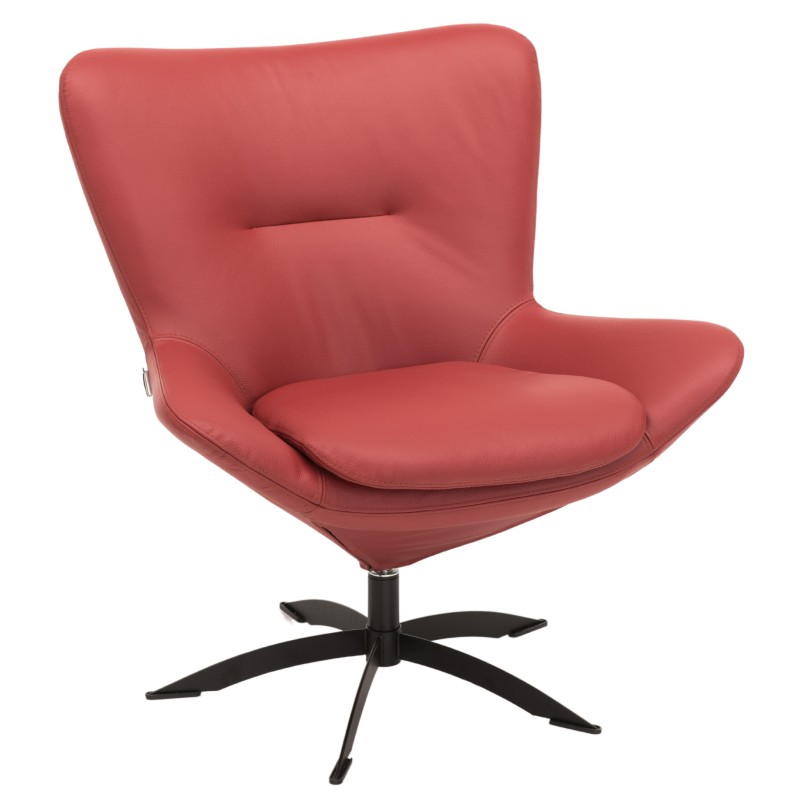 Frederik Rød læder lænestol