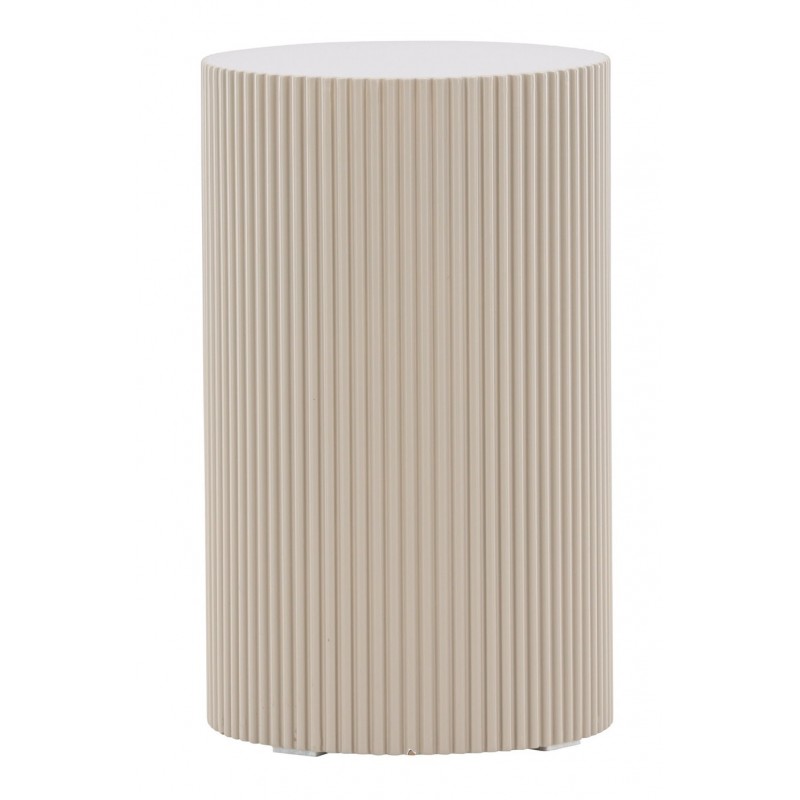 VENTURE DESIGN Lenox sidebord, rund - beige MDF (Ø30,5)
