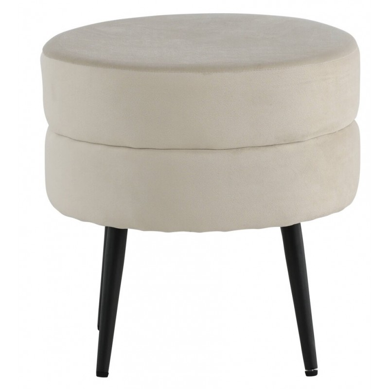 Pot Puf - Sort og Lys beige
